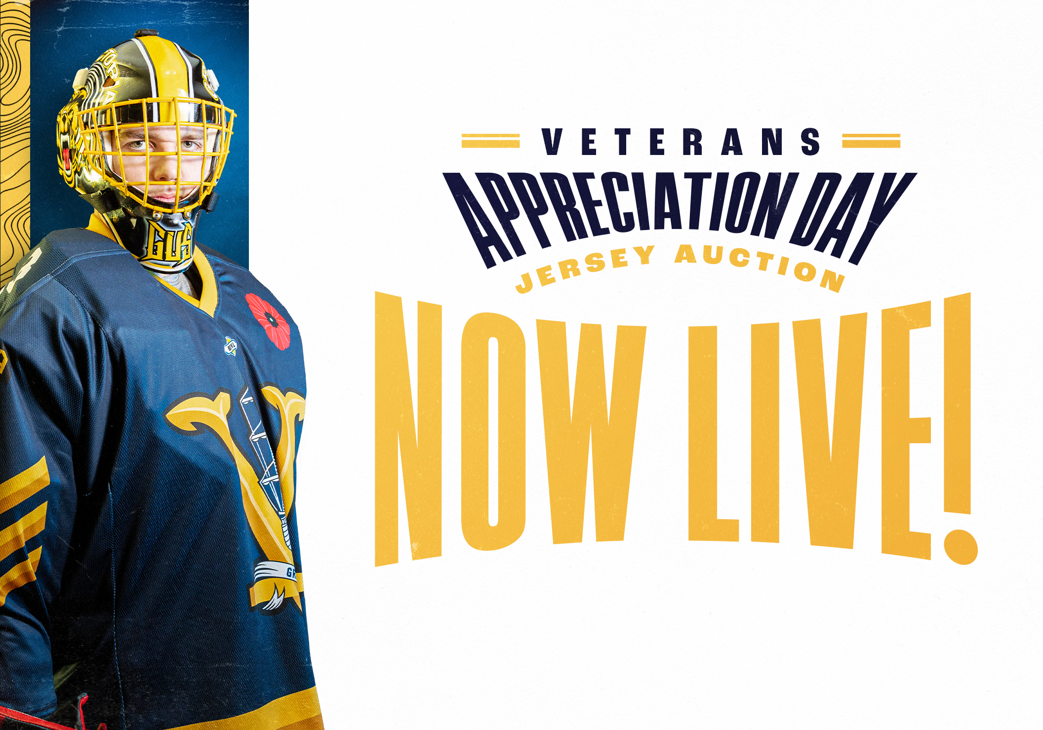 Veteran Appreciation Day jersey auction now live! Victoria Grizzlies