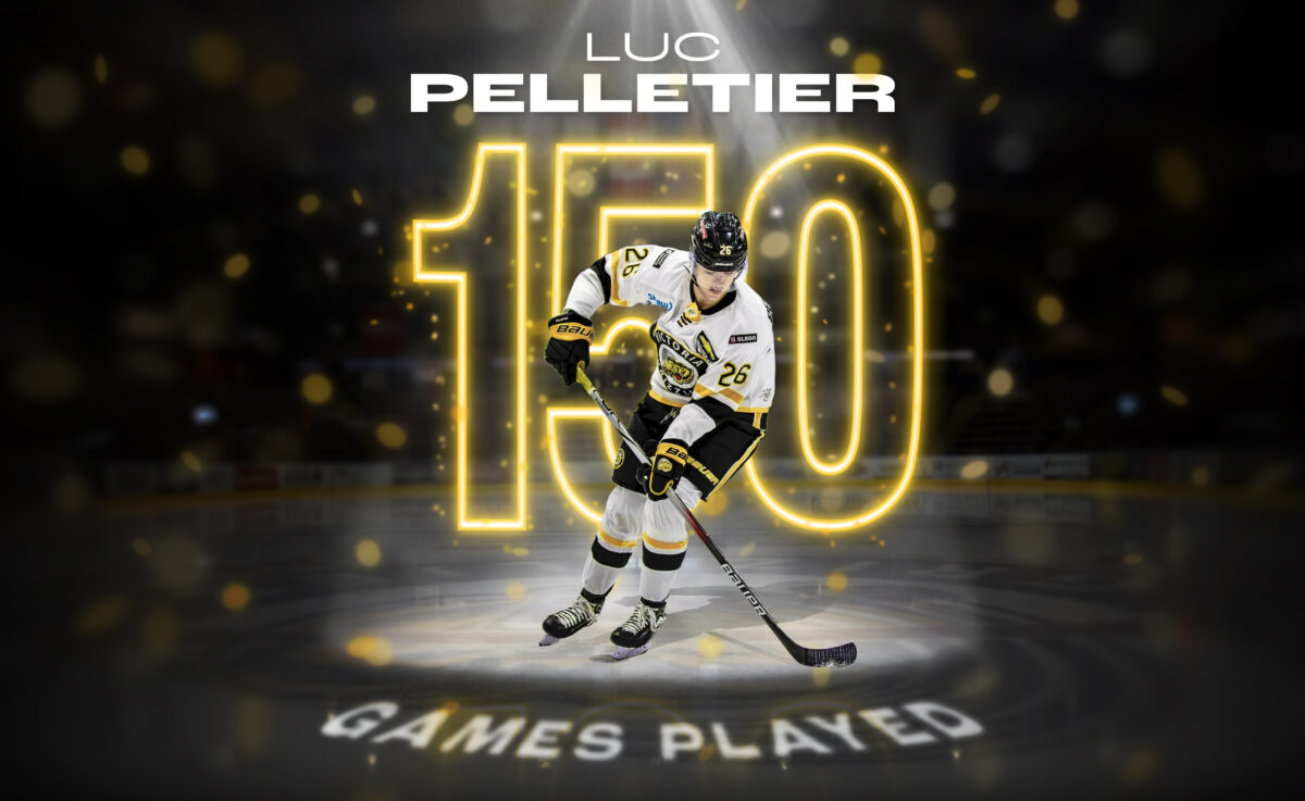 Victoria Grizzlies Luc Pelletier reaches milestone 150 games